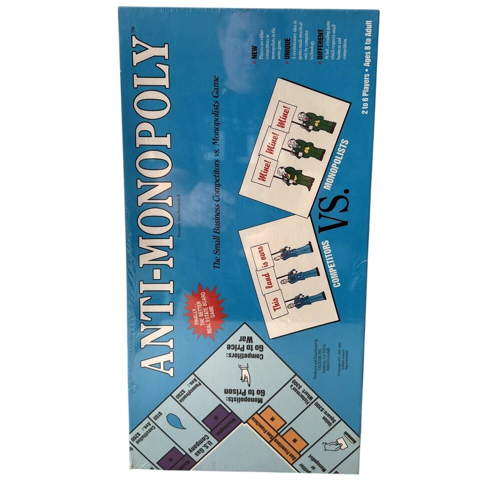 Anti-monopoly board game TALICOR New Sealed Rare Game Unique Vintage